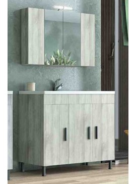 DROP Σετ επιδαπέδιου επίπλου μπάνιου, Roma 100, Gray, Drop DROP986602