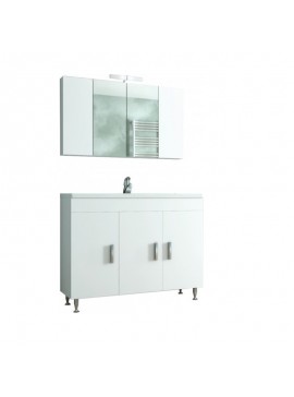 DROP Σετ επιδαπέδιου επίπλου μπάνιου, Roma 100, Λευκό, Drop DROP986601