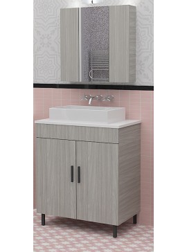 DROP Σετ επιδαπέδιου επίπλου μπάνιου, Roma 70 Top, Gray, Drop DROP986627