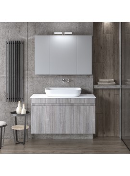 ΣΕΤ ΕΠΙΠΛΟΥ OMEGA TOP 100cm χρ.GREY OAK 9SOMT100GO