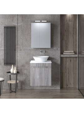 ΣΕΤ ΕΠΙΠΛΟΥ OMEGA TOP 50cm χρ.GREY OAK 9SOMT050GO