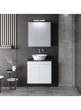 ΣΕΤ ΕΠΙΠΛΟΥ OMEGA TOP 60cm χρ.WHITE/GREY 9SOMT060GLG 9SOMT060GLG