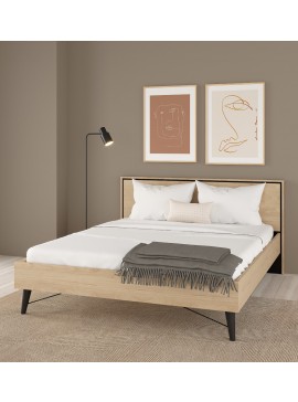Insi Ry κρεβάτι διπλό 172,6x206,6x91,3εκ. ( για στρώμα 160x200εκ. ) Jackson Hickory  0041.TV18 