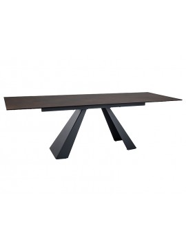 STÓŁ SALVADORE CERAMIC BRĄZ OSSIDO BRUNO/ CZARNY MAT (160-240)X90 DIOMMI-80-3866