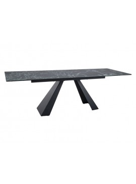 STÓŁ SALVADORE CERAMIC MORSKI VERDE ALPI/ CZARNY MAT (160-240)X90 DIOMMI-80-3796