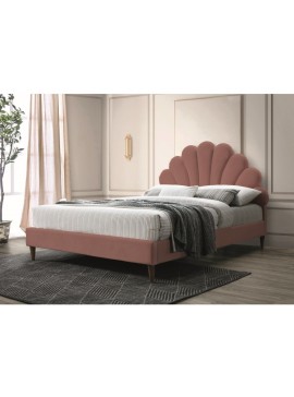 Επενδυμένο κρεβάτι Santana 160x200 με Βελούδο σε χρώμα Ροζ  DIOMMI SANTANAV160RD DIOMMI80-2262