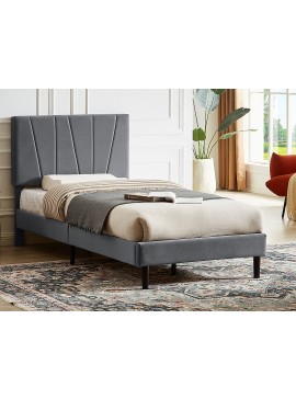 ŁÓŻKO SAVANA VELVET 90X200 KOLOR SZARY TAP.192 DIOMMI-80-3770