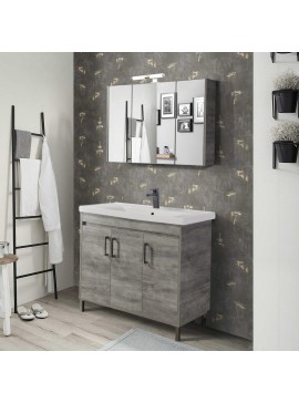 Σετ Έπιπλο Μπάνιου SAVINA CEMENT 100 9SSA100CE0 Πάγκος 99X44X86  9SSA100CE0