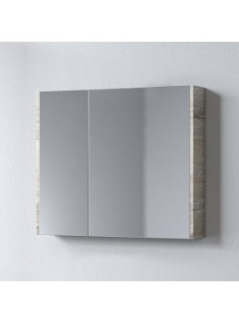 Καθρέφτης SAVINA NATURAL OAK 80 3MSA080NO0W με ντουλάπια 77x14x65cm
