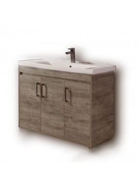 Πάγκος Κρεμαστός SAVINA NATURAL OAK 100 3BSA100NO0HG 99X44X72, Νιπτήρας 100x46  3BSA100NO0HG