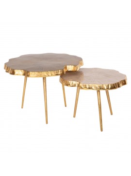 Intrahome ΣΕΤ 2ΤΜΧ ΤΡΑΠΕΖΙΑ ΣΑΛΟΝΙΟΥ CASABLANCANGUL ΜΕΤΑΛΛΙΚΑ ΧΡΥΣΟ-ΜΑΥΡΟ-ΛΕΥΚΟ intraho-0007819