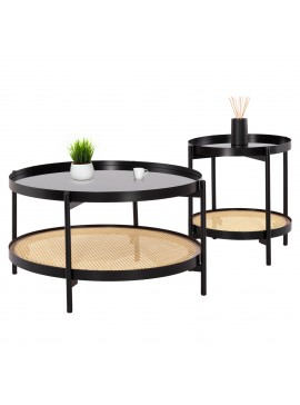 Intrahome ΣΕΤ 2ΤΜΧ ΤΡΑΠΕΖΙΑ ΣΑΛΟΝΙΟΥ SCASABLANCAINCASABLANCALTCASABLANCAIE-GISELE ΜΕΤΑΛΛΟ-ΣΥΝΘΕΤΙΚΟ LILONGWEKUCASABLANCALCASABLANCA_LUMPURERLEY Φ80εκ & Φ50εκ intraho-0007960