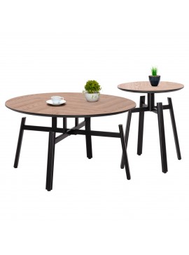 Intrahome ΣΕΤ 2ΤΜΧ ΤΡΑΠΕΖΙΑ ΣΑΛΟΝΙΟΥ SCASABLANCAINCASABLANCALTCASABLANCAIE-GENEVIEVE NELSPRUICASABLANCALTCASABLANCAI-ΜΕΤΑΛΛΟ Φ80εκ & Φ45εκ intraho-0007972