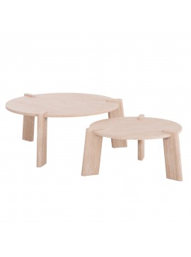 Intrahome ΣΕΤ 2ΤΜΧ ΤΡΑΠΕΖΙΑ ΣΑΛΟΝΙΟΥ EQUIL .01 NELSPRUICASABLANCALTCASABLANCAI ΜΕ ΜΕΛΑΜΙΝΗ-ΦΥΣΙΚΟ 66x66εκ + 87x87εκ intraho-1646715