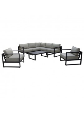 Bluimis ΣΕΤ ΓΩΝΙΑ ΣΑΛΟΝΙ ΚΗΠΟΥ ΑΛΟΥΜΙΝΙΟΥ FERNANDA ΑΝΘΡΑΚΙ / 8 TEM BL-200-60-028