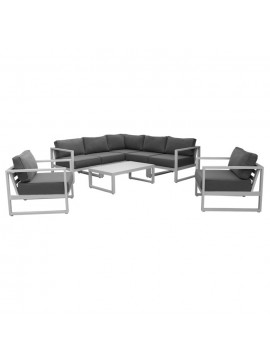 Bluimis ΣΕΤ ΓΩΝΙΑ ΣΑΛΟΝΙ ΚΗΠΟΥ ΑΛΟΥΜΙΝΙΟΥ FERNANDA ΛΕΥΚΟ / 8 TEM BL-200-60-027