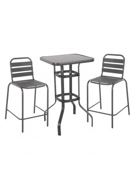 Intrahome ΣΕΤ 3ΤΜΧ ΕΞΩΤΕΡΙΚΟΥ ΧΩΡΟΥ PIVRY-SUR-SEINEIS .01 ΓΚΡΙ ΜΕΤΑΛΛΟ & ΑΛΟΥΜΙΝΙΟ intraho-0007804