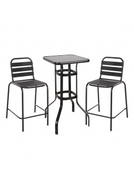 Intrahome ΣΕΤ 3ΤΜΧ ΕΞΩΤΕΡΙΚΟΥ ΧΩΡΟΥ PIVRY-SUR-SEINEIS .03 ΜΑΥΡΟ ΜΕΤΑΛΛΟ & ΑΛΟΥΜΙΝΙΟ intraho-0007805