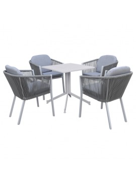 Bluimis ΣΕΤ ΤΡΑΠΕΖΑΡΙΑ ΚΗΠΟΥ ΣΧΟΙΝΙ - ROPE JURDAN 5497 G + MADISON 5478 G / ΣΕΤ 5 ΤΕΜ BL-200-29-006