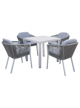 Bluimis ΣΕΤ ΤΡΑΠΕΖΑΡΙΑ ΚΗΠΟΥ ΣΧΟΙΝΙ - ROPE JURDAN 5497 G + MADISON 5480 G / ΣΕΤ 5 ΤΕΜ BL-200-29-007