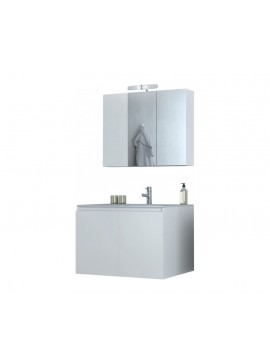 DROP Σετ επιτοίχιου επίπλου μπάνιου, Verona 75, Λευκό, Drop DROP986674