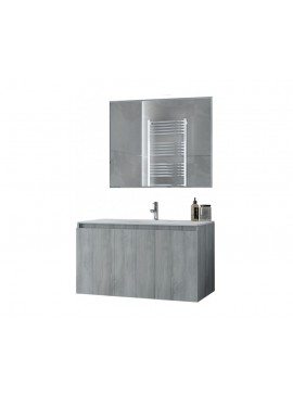 DROP Σετ επιτοίχιου επίπλου μπάνιου, Verona 90, Slim, Gray, Drop DROP986574