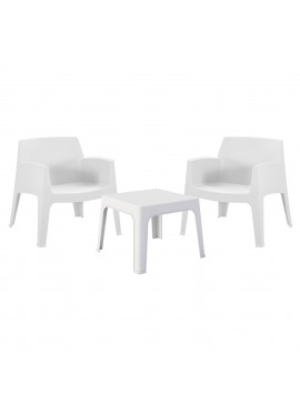 ΣΕΤ LOUNGE 3ΤΜΧ SLEEK HM21274.01 ΛΕΥΚΟ ΠΟΛΥΠΡΟΠΥΛΕΝΙΟ
