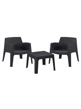 ΣΕΤ LOUNGE 3ΤΜΧ SLEEK HM21274.02 ΜΑΥΡΟ ΠΟΛΥΠΡΟΠΥΛΕΝΙΟ