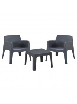 ΣΕΤ LOUNGE 3ΤΜΧ SLEEK HM21274.10 ΓΚΡΙ ΠΟΛΥΠΡΟΠΥΛΕΝΙΟ