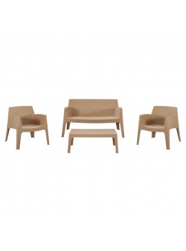 ΣΕΤ LOUNGE 4ΤΜΧ SLEEK HM21275.03 ΚΑΠΟΥΤΣΙΝΟ ΠΟΛΥΠΡΟΠΥΛΕΝΙΟ