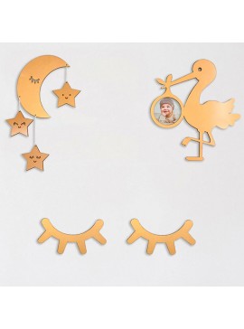 ΣΕΤ ΠΑΙΔΙΚΑ ΔΙΑΚΟΣΜΗΤΙΚΑ ΤΟΙΧΟΥ HARSHA ΞΥΛΟ ΗΜ9207 50Χ35 εκ.