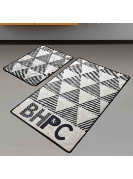 ΣΕΤ ΠΑΤΑΚΙΑ ΜΠΑΝΙΟΥ BEVERLY HILLS POLO CLUB HM12123 ΜΑΥΡΟ ΕΚΡΟΥ 100x60  587BHP2103