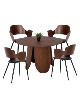 Intrahome ΣΕΤ ΤΡΑΠΕΖΑΡΙΑ ΕΣΩΤ. ΧΩΡΟΥ 5ΤΜΧ ΤΡΑΠΕΖΙ DENCASABLANCALTCASABLANCAIY & 4 ΚΑΡΕΚΛΕΣ VELP intraho-0007749