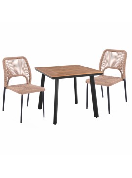 Intrahome ΣΕΤ ΤΡΑΠΕΖΑΡΙΑΣ 3ΤΜΧ ΤΡΑΠΕΖΙ ΑΝΘΡΑΚΙ 80x80 ΚΑΙ ΚΑΡΕΚΛΑ ΜΕ ΣΧΟΙΝΙ .02 intraho-0008085