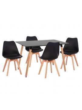 ΣΕΤ ΤΡΑΠΕΖΑΡΙΑΣ 5ΤΜΧ VEGAS HM21185 MDF TOP ΣΕ ΑΝΟΙΧΤΟ ΓΚΡΙ--ΠΟΔΙΑ ΟΞΙΑΣ