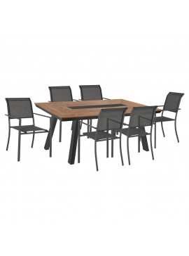 Intrahome ΣΕΤ ΤΡΑΠΕΖΑΡΙΑΣ 7ΤΜΧ ΤΡΑΠΕΖΙ LILONGWEKUCASABLANCALCASABLANCA_LUMPURERLEY 200Χ94 & ΠΟΛΥΘΡΟΝΑ ΑΛΟΥΜΙΝΙΟΥ NELSPRUICASABLANCALTCASABLANCAI ΓΚΡΙ intraho-0007551