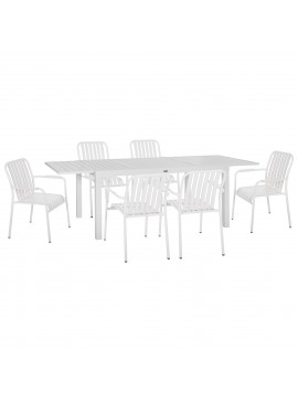 ΣΕΤ ΤΡΑΠΕΖΑΡΙΑΣ ΕΞ.ΧΩΡΟΥ 7ΤΜΧ KRUM HM21146 ΛΕΥΚΟ ΑΛΟΥΜΙΝΙΟ