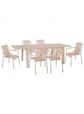 Intrahome ΣΕΤ ΤΡΑΠΕΖΑΡΙΑΣ ΕΞ.ΧΩΡΟΥ 7ΤΜΧ KRUM ΑΛΟΥΜΙΝΙΟ ΣΕ ΣΑΜΠΑΝΙ intraho-0007065