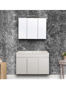 Σετ Έπιπλο Μπάνιου OMEGA WHITE 85 9SOM085GLN Πάγκο 82x44x60  9SOM085GLN