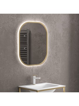 KARAG  SHARON Καθρέπτης με κρυφό φωτισμό SHARON Gold KARAG 80x70cm KARAG-5907546869557