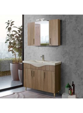 Σετ Έπιπλο Μπάνιου SIENA SONOMA DARK 100 9SSI100SD0 Πάγκο 96x34x83cm  9SSI100SD0