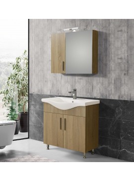 Σετ Έπιπλο Μπάνιου SIENA SONOMA 90 9SSI090SN0 Πάγκο 87x34x83cm  9SSI090SN0