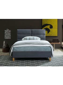 Επενδυμένο κρεβάτι Sierra 120x200 με Βελούδο σε χρώμα Γκρι DIOMMI SIERRAV120SZD