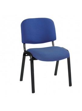 WOODWELL SIGMA Καρέκλα Στοιβαζόμενη Γραφείου Επισκέπτη, Μέταλλο Βαφή Μαύρο, Ύφασμα Μπλε 55x60x79cm / Σωλ.35x16/1mm ΕΟ550,19W