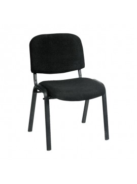 WOODWELL SIGMA Καρέκλα Στοιβαζόμενη Γραφείου Επισκέπτη, Μέταλλο Βαφή Μαύρο, Ύφασμα Μαύρο 55x60x79cm / Σωλ.35x16/1mm ΕΟ550,18W