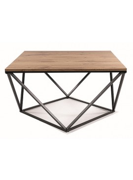 ŁAWA SILVER A DĄB ARTISAN/CZARNY  80X80 DIOMMI-80-3417