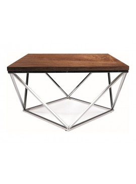 ŁAWA SILVER A ORZECH/SREBRNY 80X80 DIOMMI-80-3351