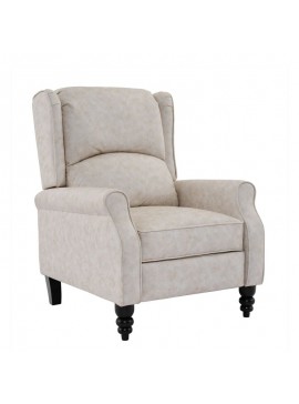 WOODWELL Ε7144,3SIMPLE Relax Πολυθρόνα Μπερζέρα Σαλονιού, Καθιστικού, Ύφασμα Απόχρωση Antique Εκρού 72x84x97cm Ε7144,3