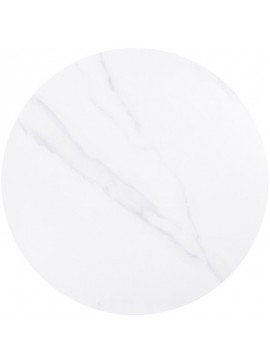 WOODWELL Ε101,1SΕπιφάνεια Μάρμαρο Sintered Stone, Απόχρωση White Marble (MDF για στήριξη βάσης) Φ70cm/11mm Ε101,1S