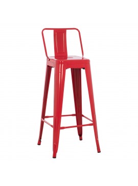 ΣΚΑΜΠΟ BAR ME ΠΛΑΤΗ ΜΕΤΑΛΛΙΚΟ MELITA-PRO HM8643.44 ΚΟΚΚΙΝΟ 42x42x100Υεκ.